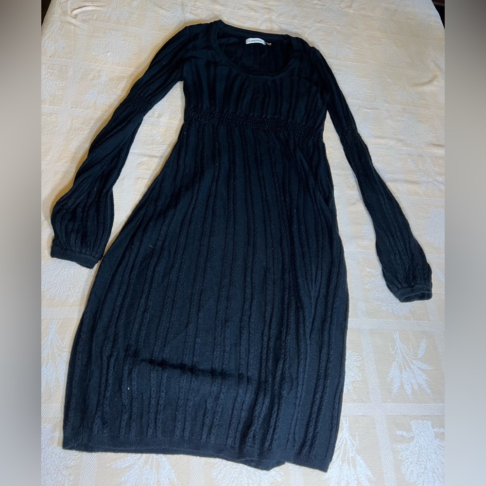 Women’s Calvin Klein Black Lightweight Sweater Dress